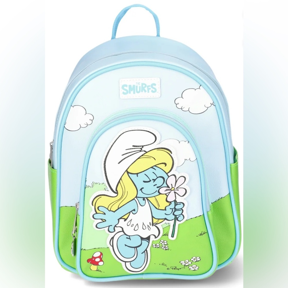 Smurfs Spring Is In The Air Smurfette Women's 10.5" Mini Backpack, Blue